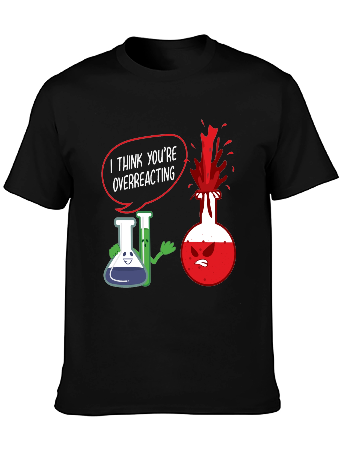 Funny Chemistry T-Shirt - Overreacting Science Tee