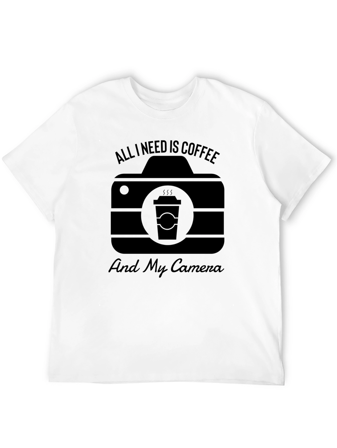 Coffee & Camera Graphic T-Shirt - Photography Lover Tee