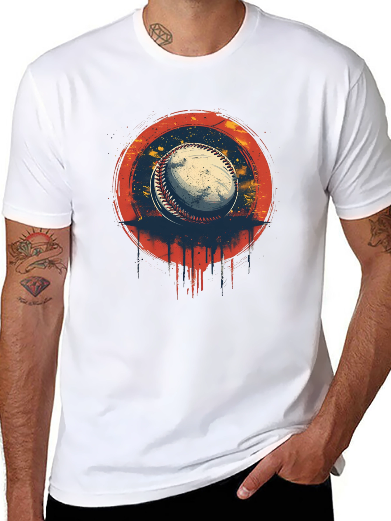 Baseball Graphic Print Tee