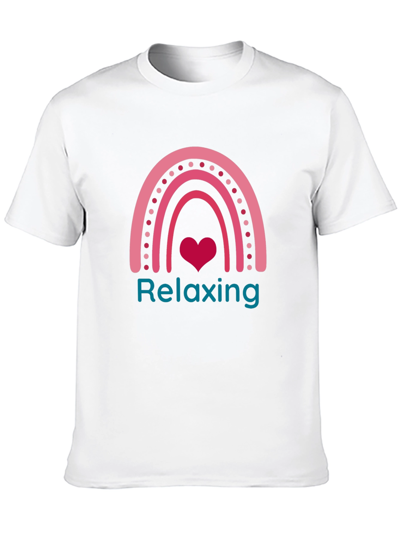 Relaxing Rainbow Heart T-Shirt - Stylish Graphic Tee