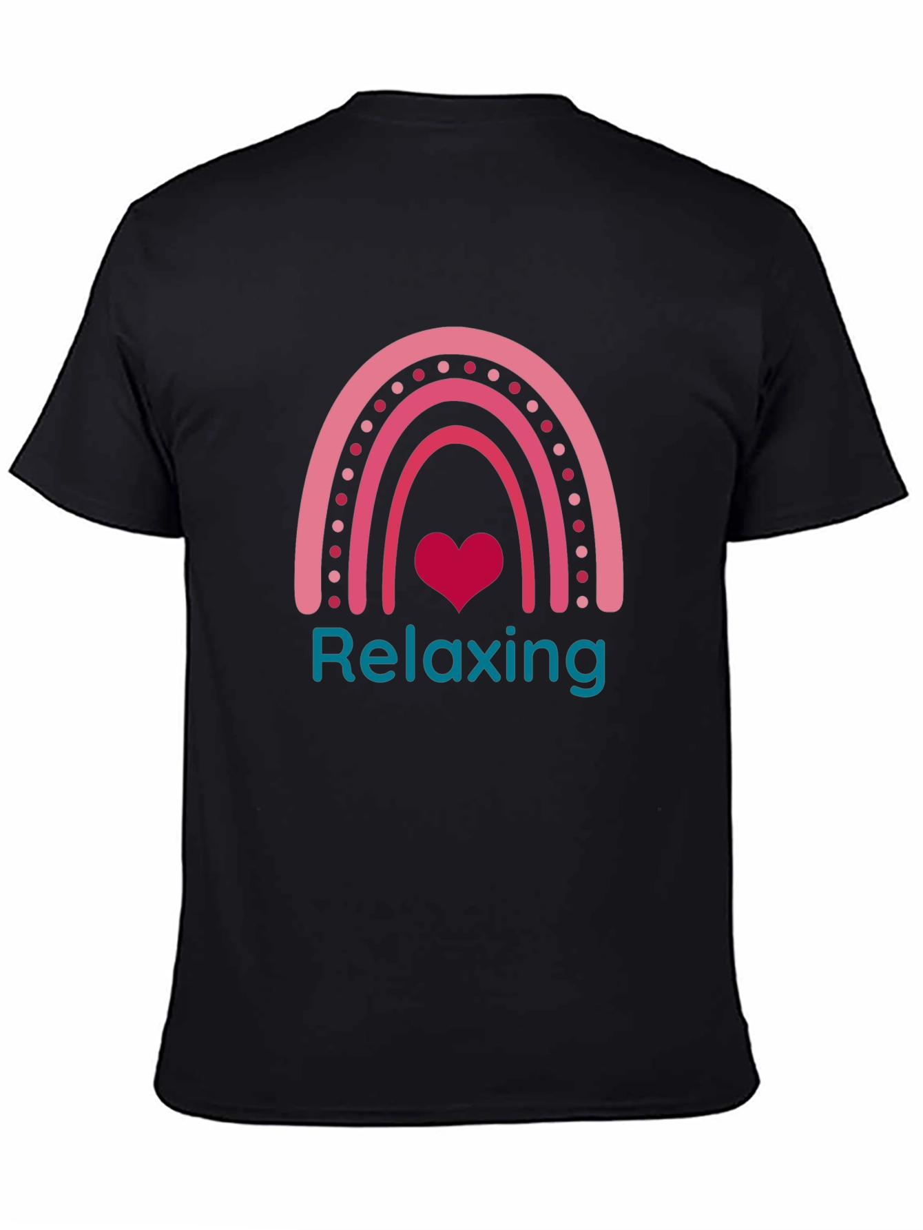Relaxing Rainbow Heart T-Shirt - Stylish Graphic Tee