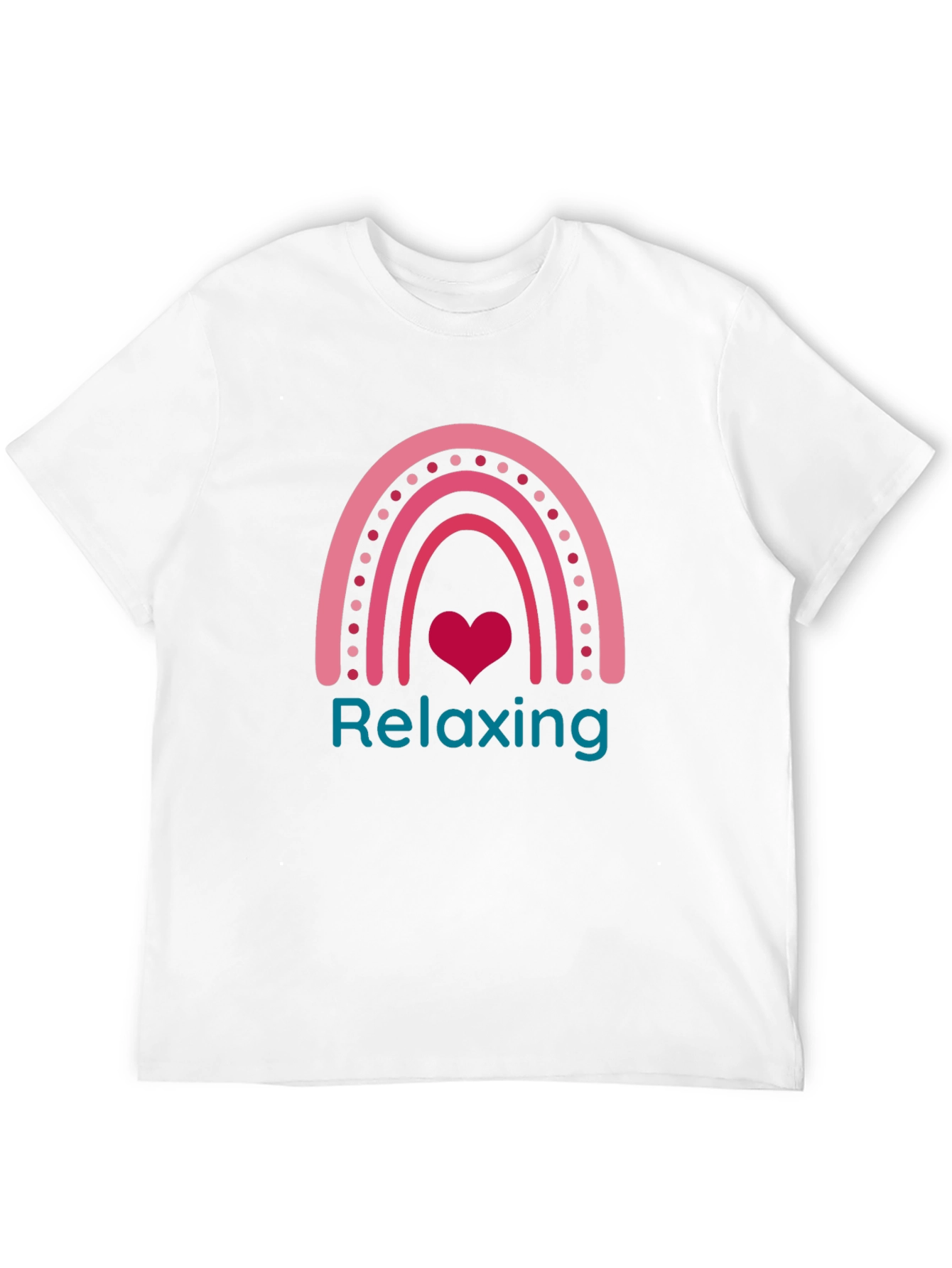 Relaxing Rainbow Heart T-Shirt - Stylish Graphic Tee