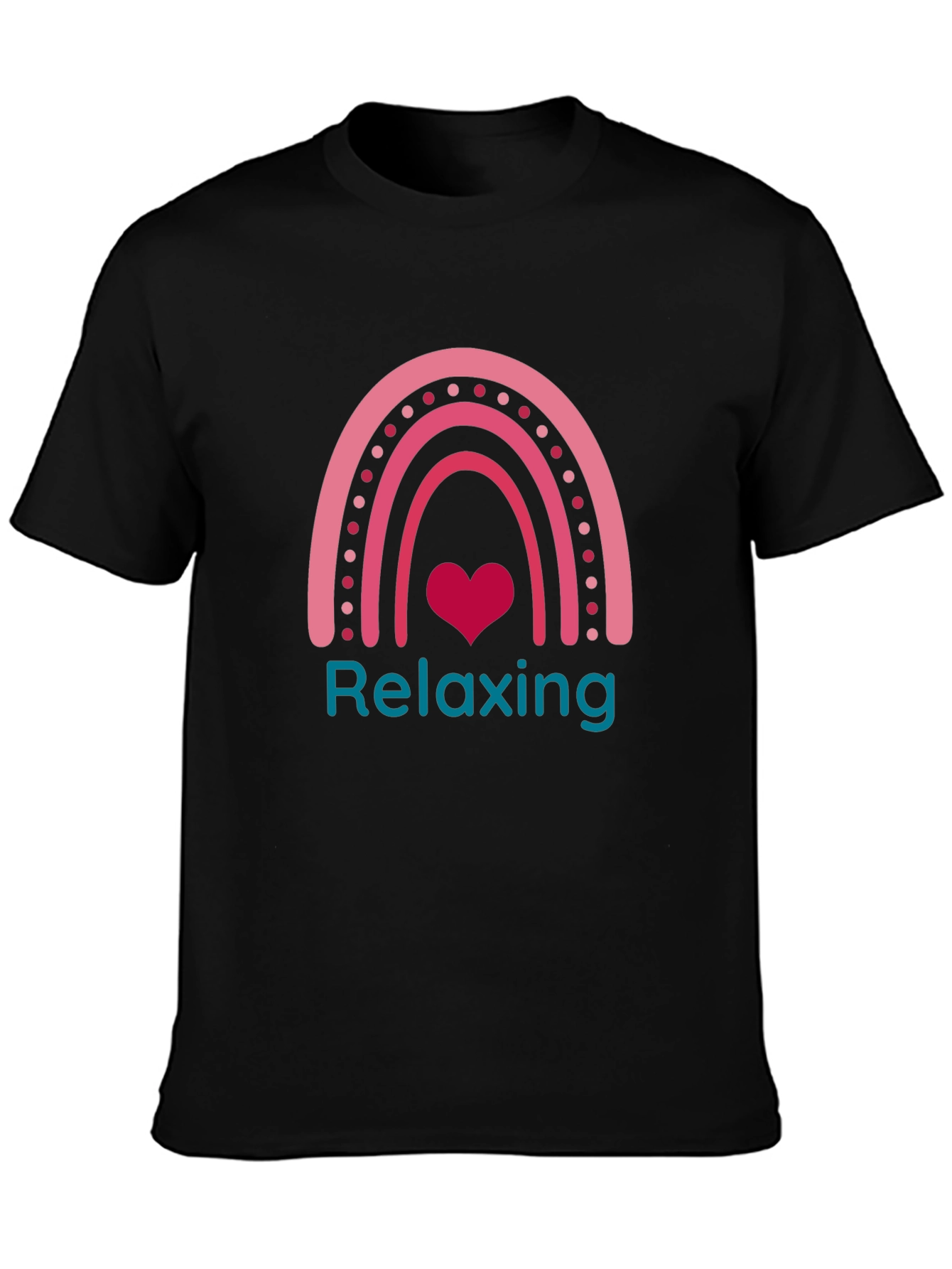 Relaxing Rainbow Heart T-Shirt - Stylish Graphic Tee