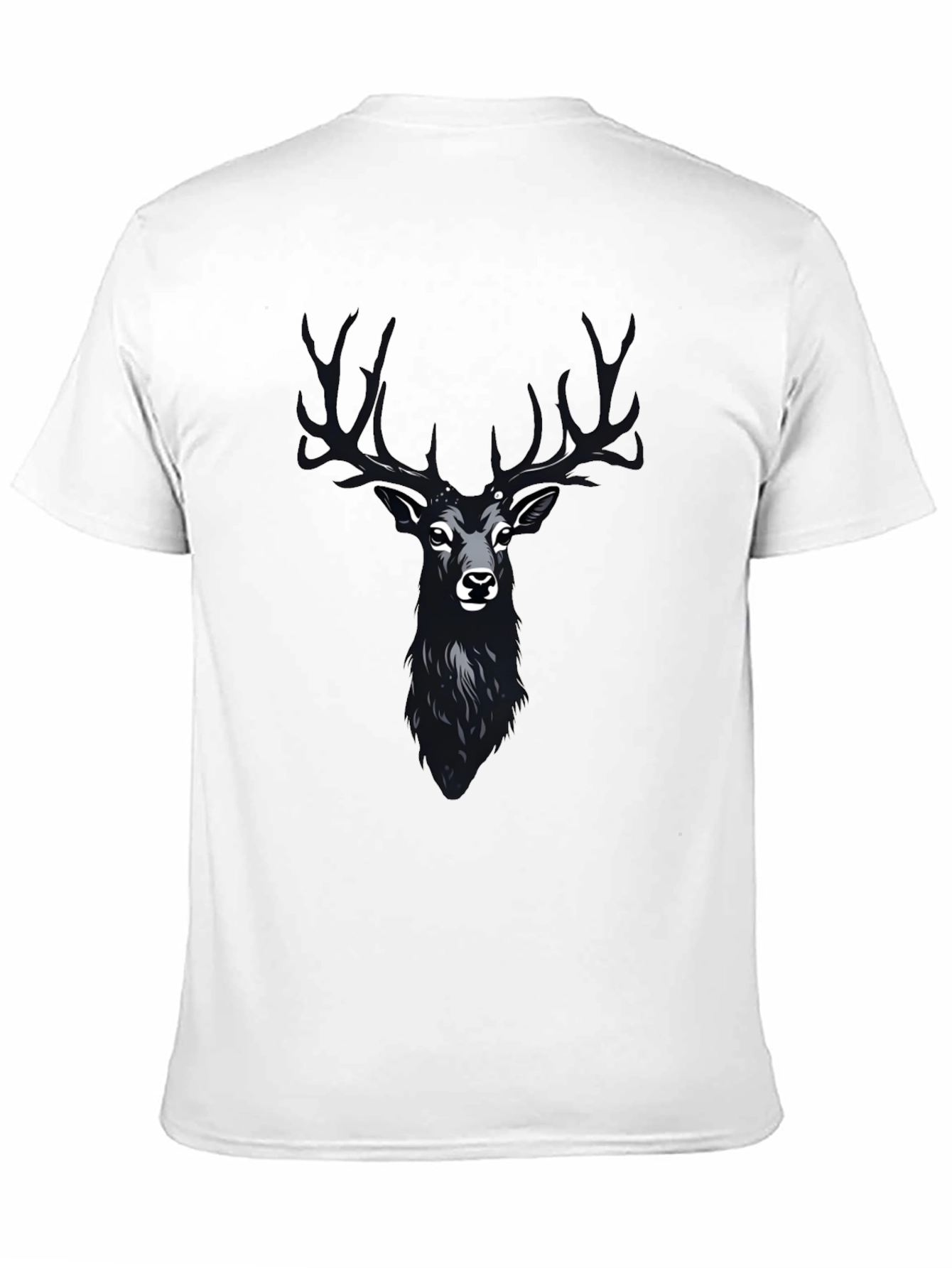 Mens Black Deer Graphic T-Shirt