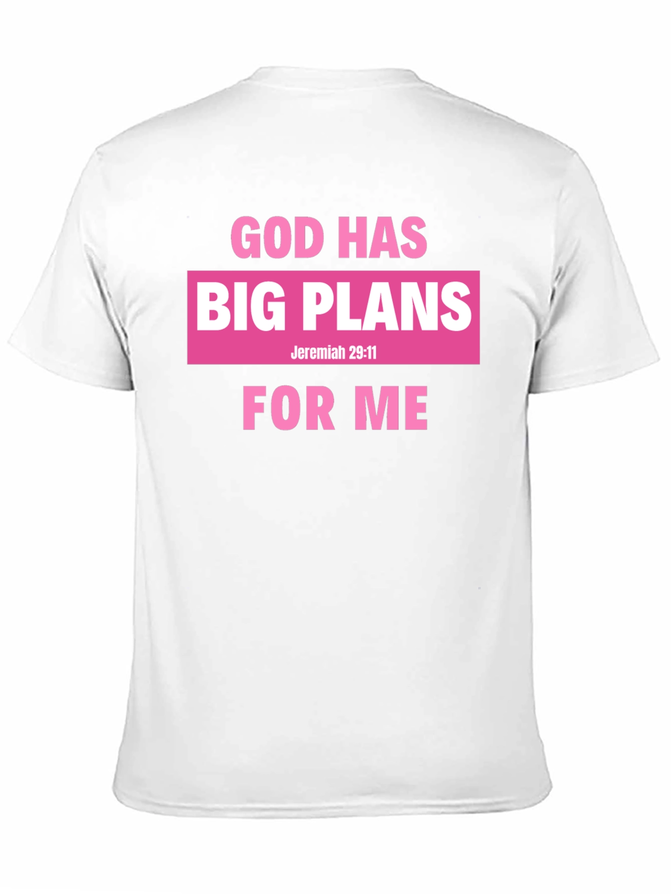 God Has Big Plans for Me Black T-Shirt