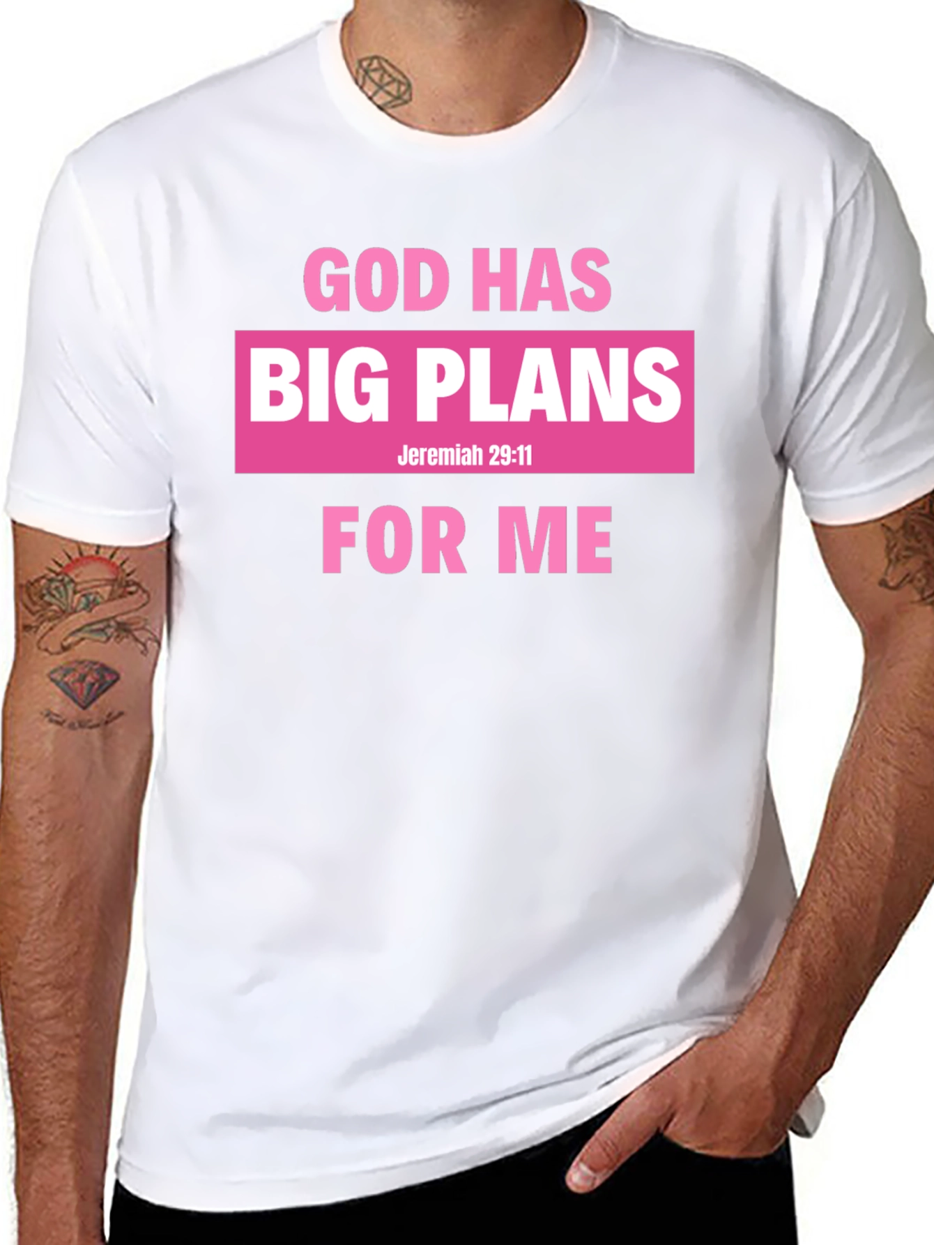 God Has Big Plans for Me Black T-Shirt
