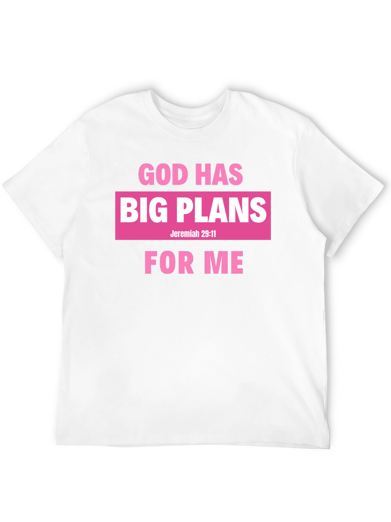 God Has Big Plans for Me Black T-Shirt