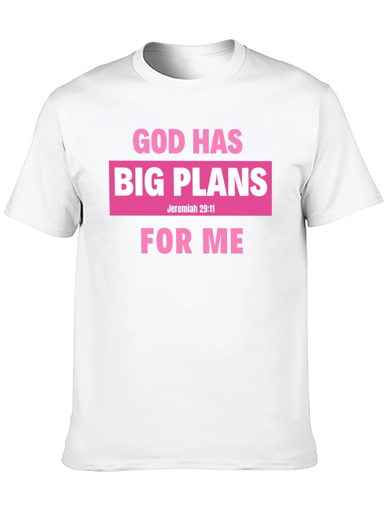 God Has Big Plans for Me Black T-Shirt