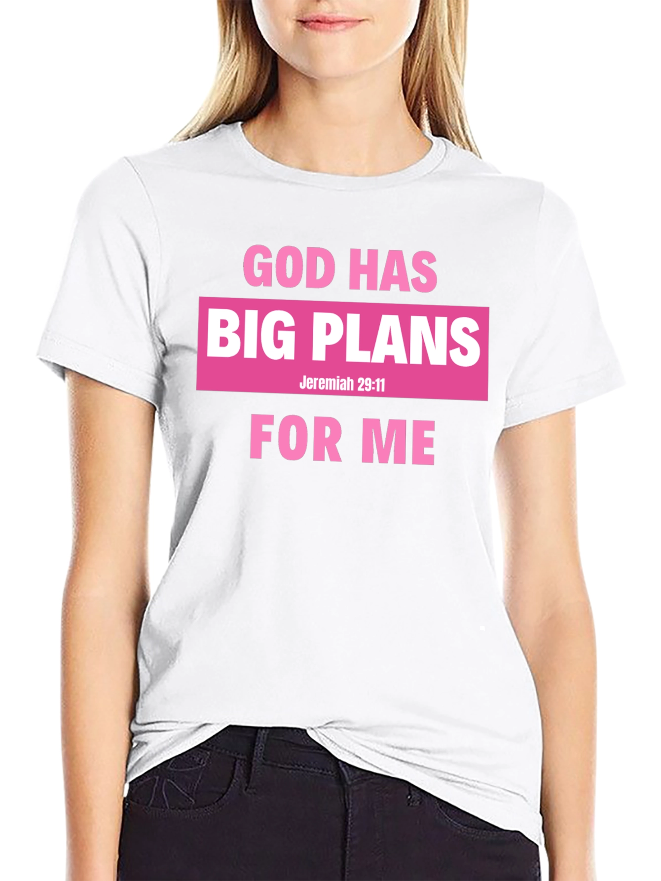 God Has Big Plans for Me Black T-Shirt
