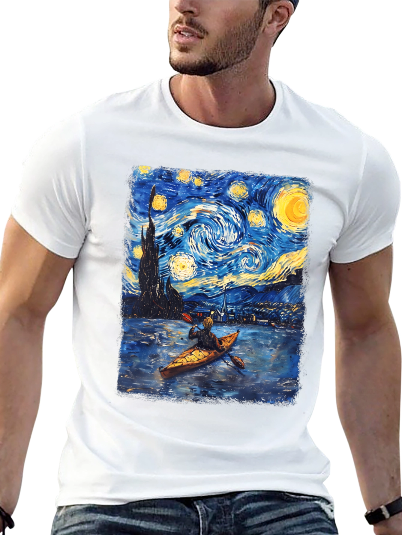 Starry Night Kayak T-Shirt
