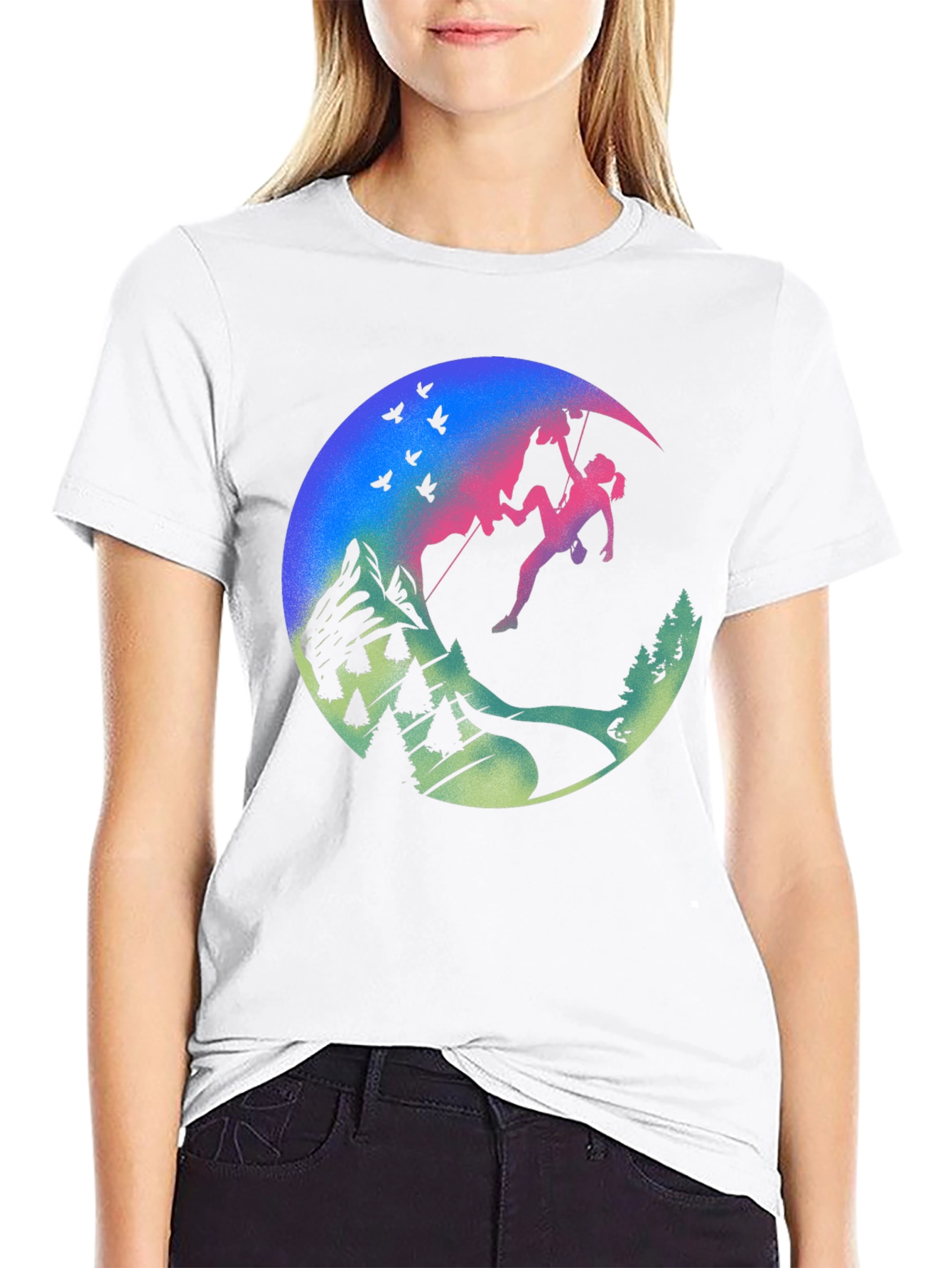 Climbing Adventure Graphic Tee - Black
