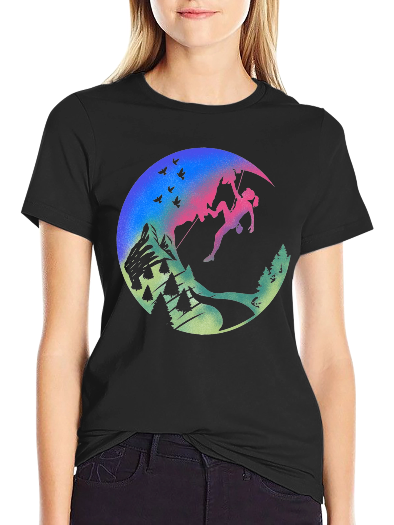 Climbing Adventure Graphic Tee - Black