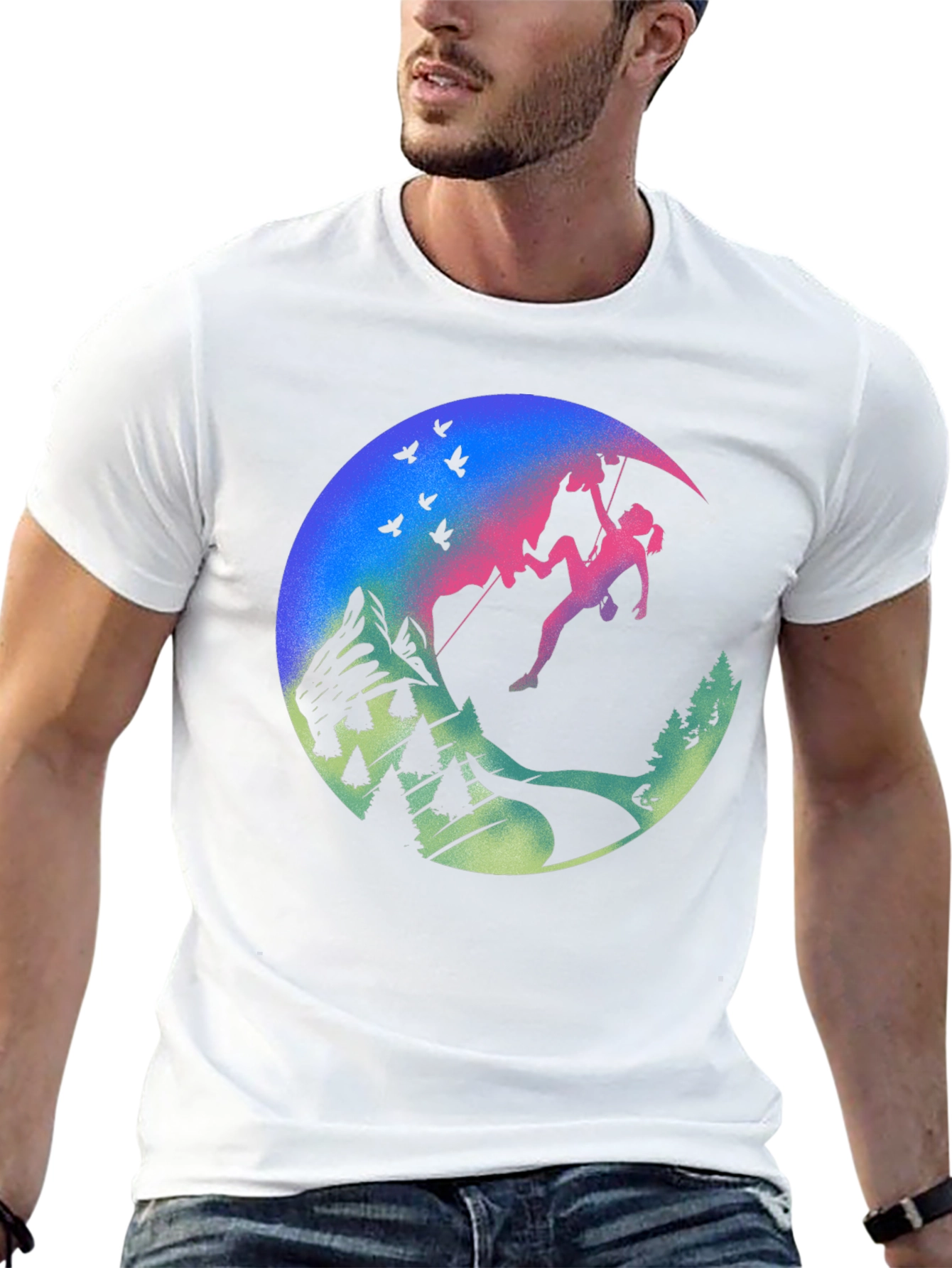 Climbing Adventure Graphic Tee - Black