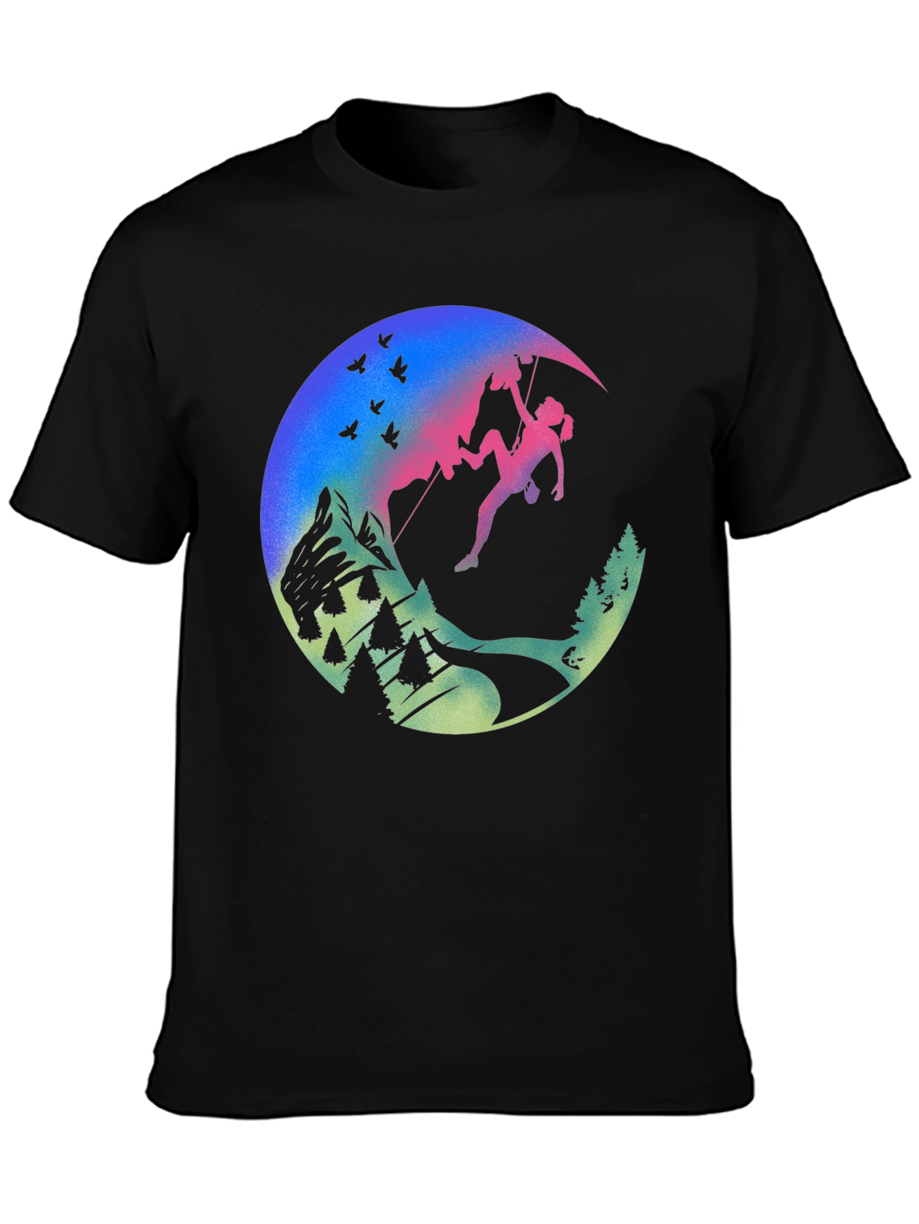 Climbing Adventure Graphic Tee - Black