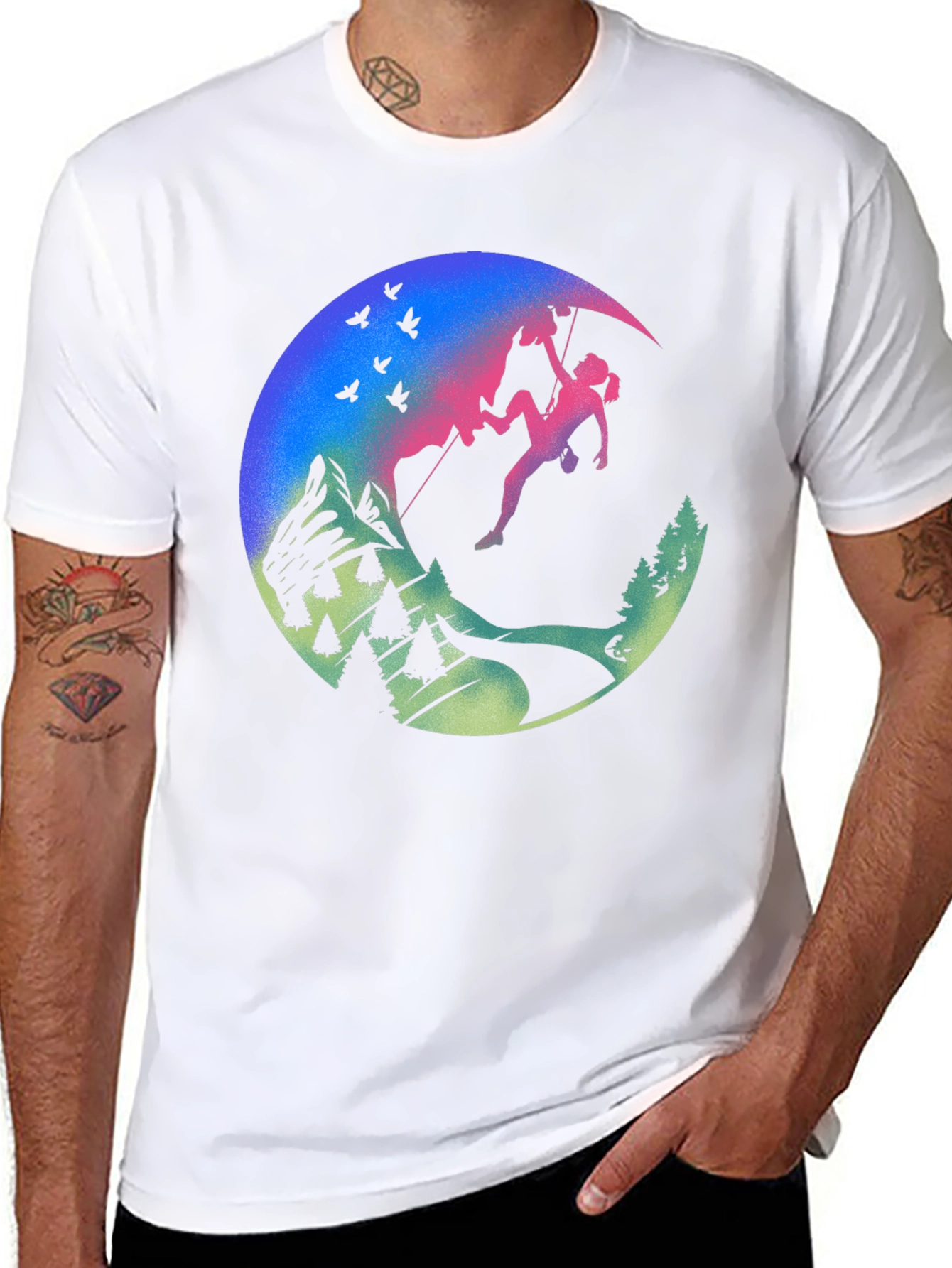 Climbing Adventure Graphic Tee - Black
