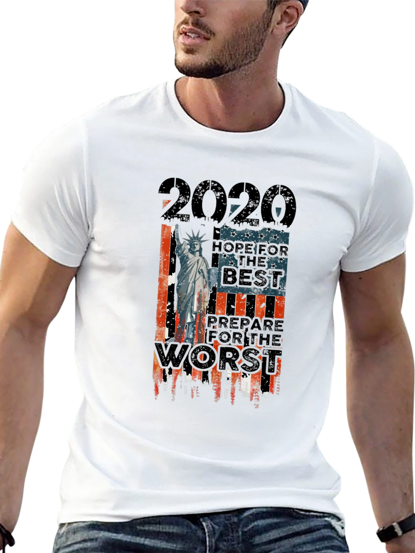 2020 Hope for the Best Graphic T-Shirt