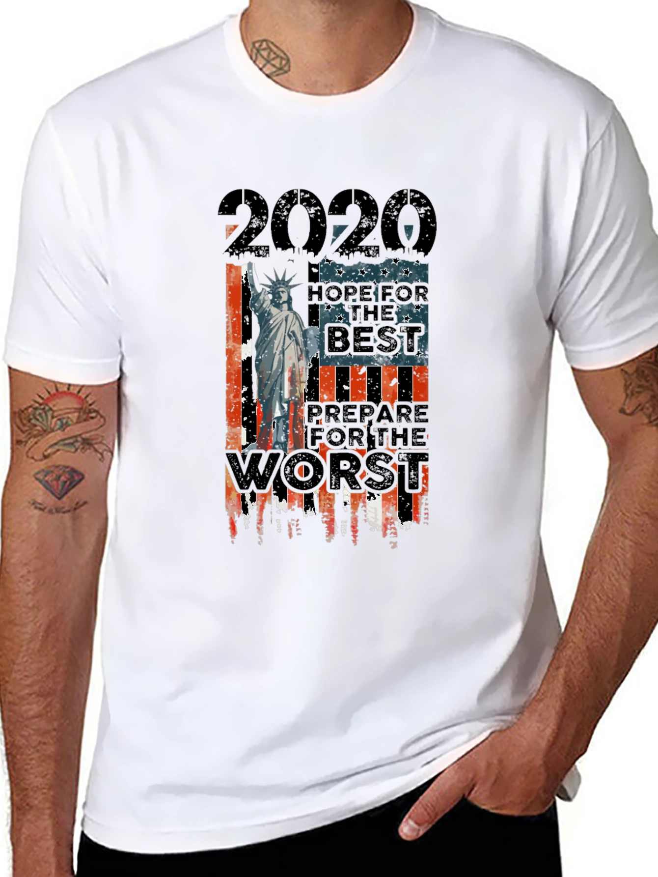 2020 Hope for the Best Graphic T-Shirt