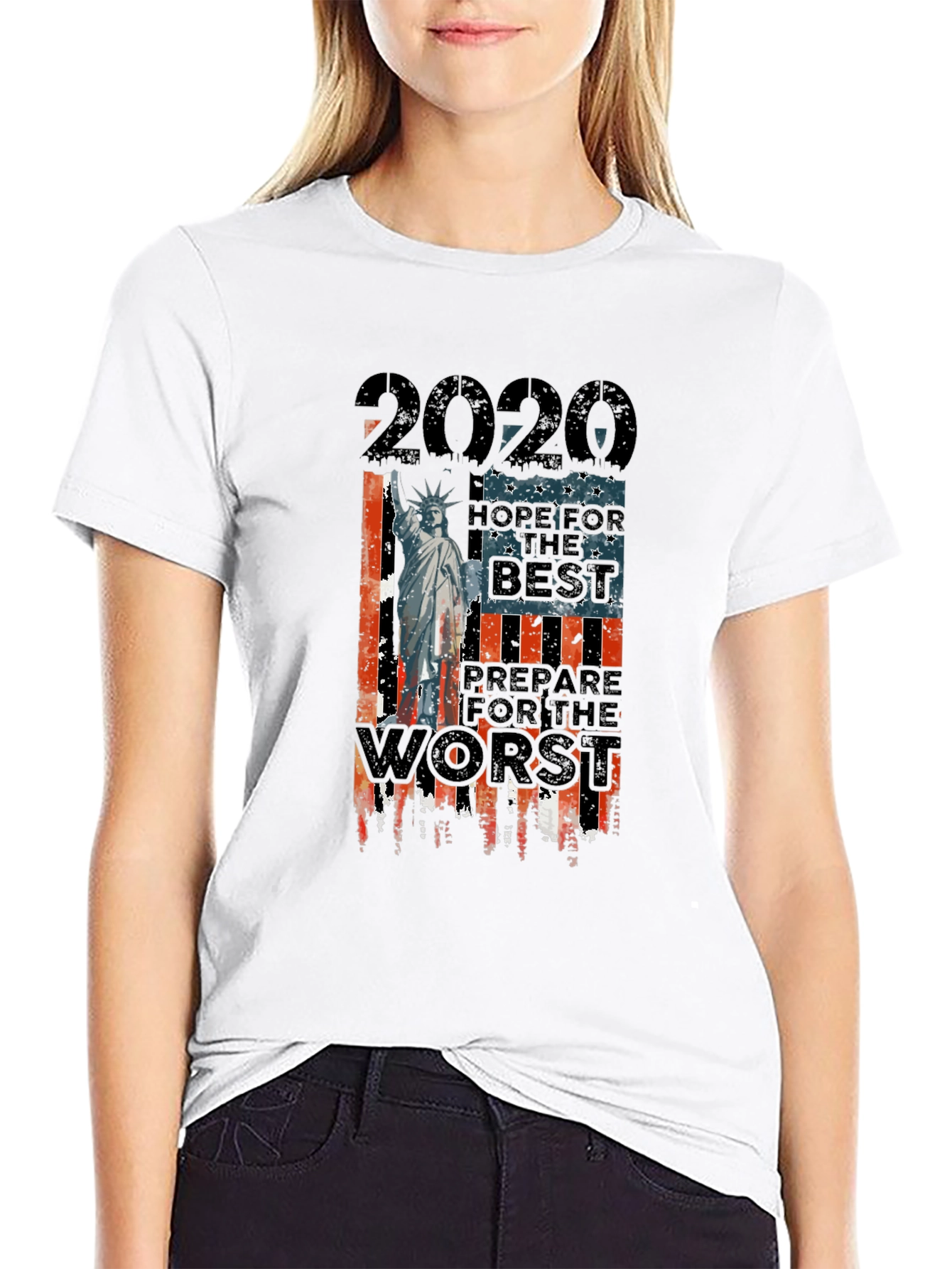 2020 Hope for the Best Graphic T-Shirt