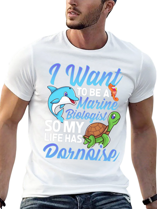 Marine Biologist Pun T-Shirt: I Want Dorphins