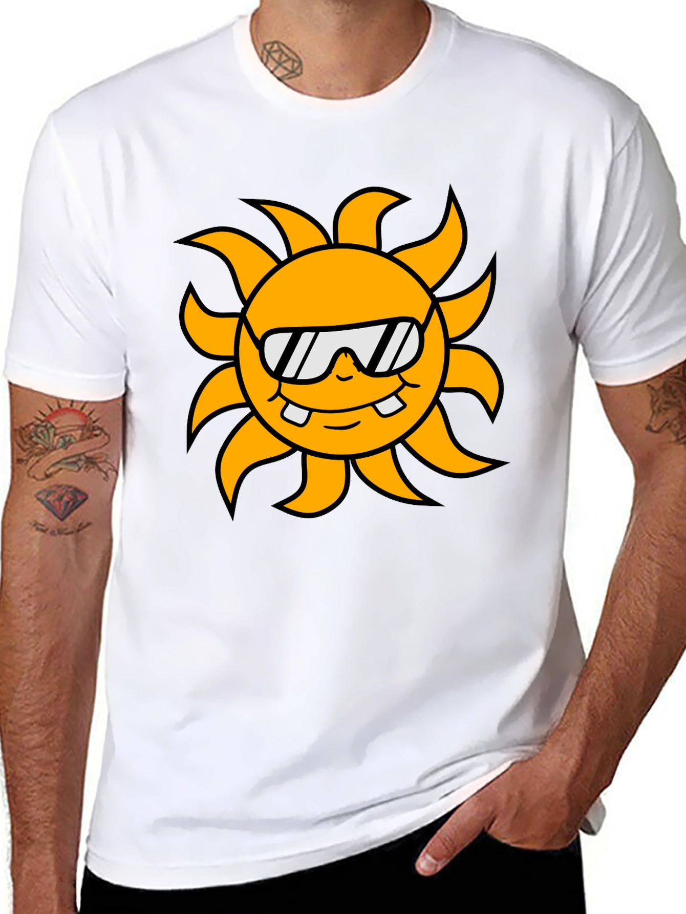 Cool Sun Graphic Black T-Shirt