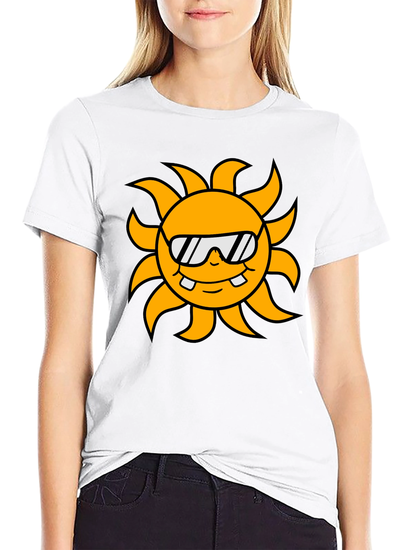 Cool Sun Graphic Black T-Shirt