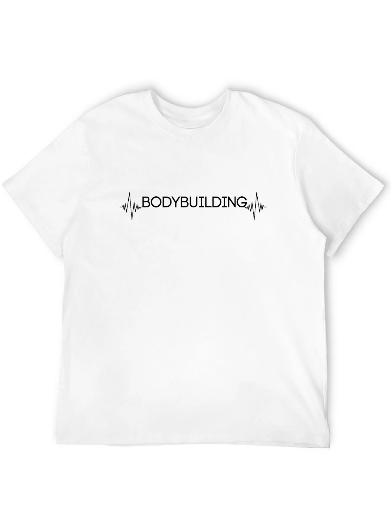Bodybuilding Heartbeat T-Shirt - Black Gym Tee