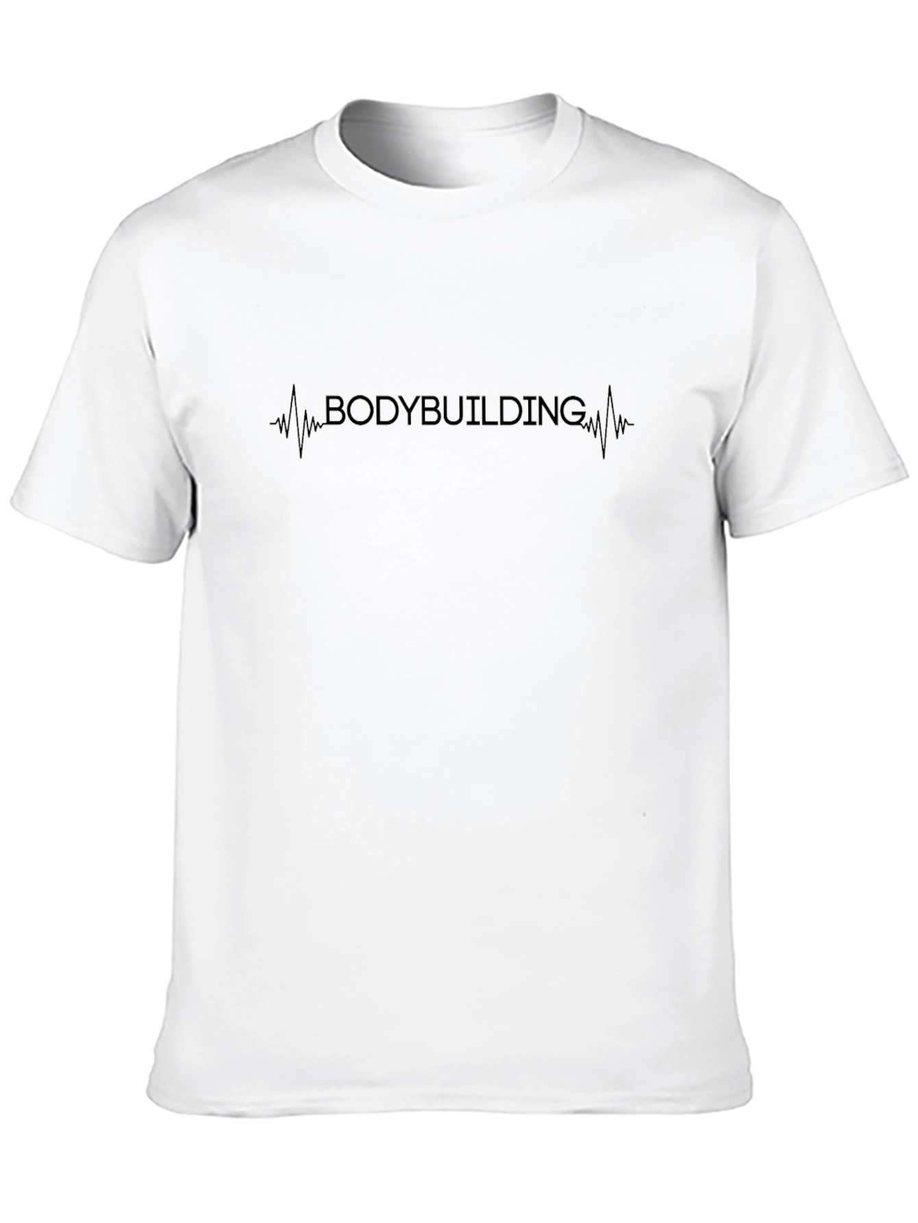 Bodybuilding Heartbeat T-Shirt - Black Gym Tee