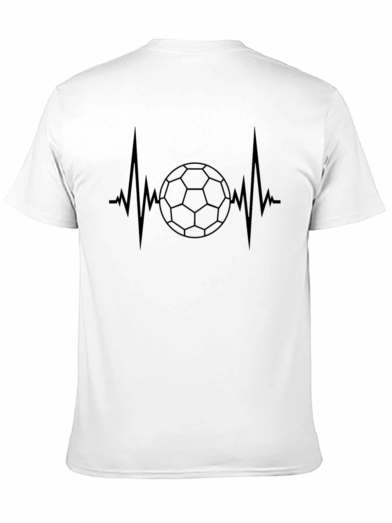 Soccer Heartbeat Black T-Shirt