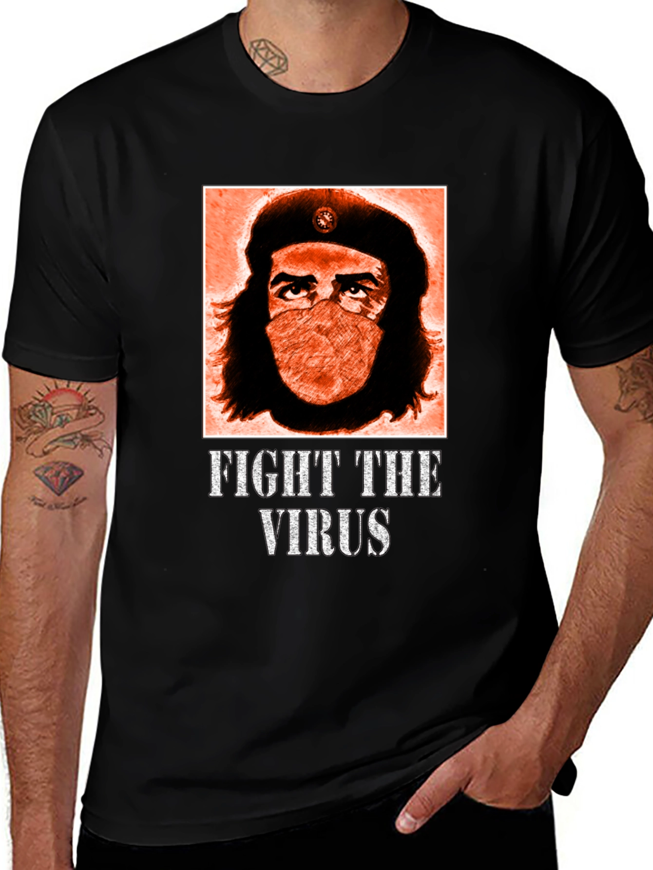 Fight the Virus T-Shirt: Guevara Masked