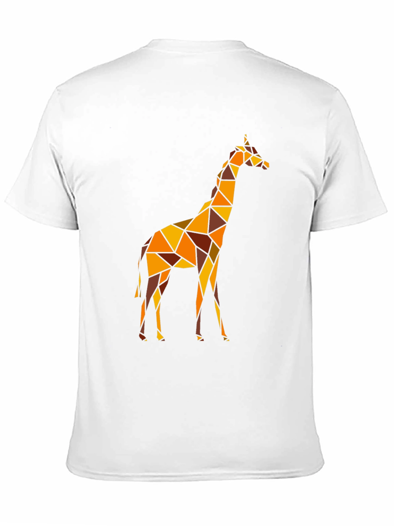 Geometric Giraffe Graphic Tee - Black Cotton Comfort