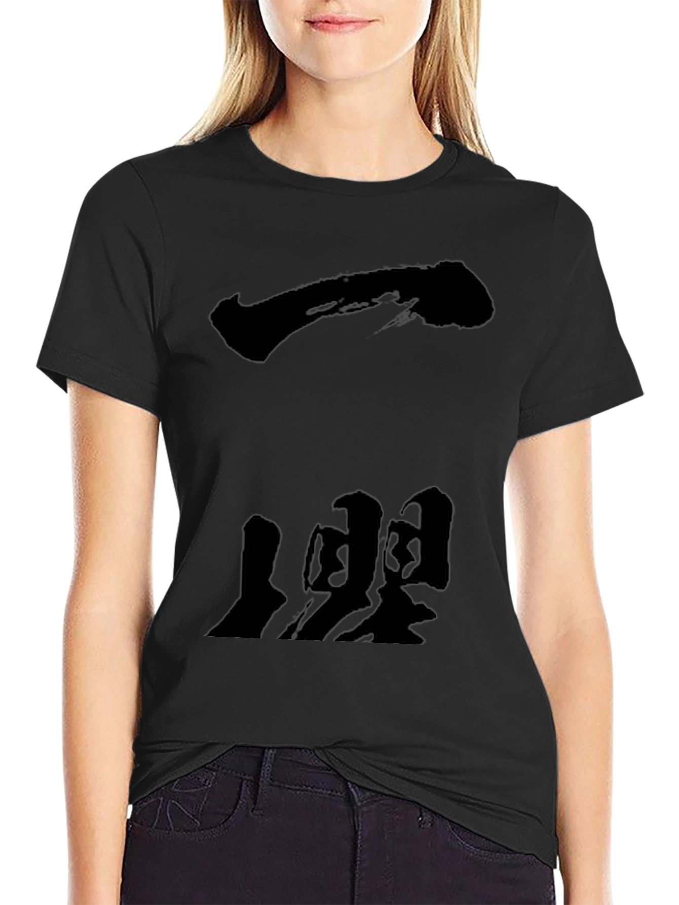 Abstract Black Graphic T-Shirt