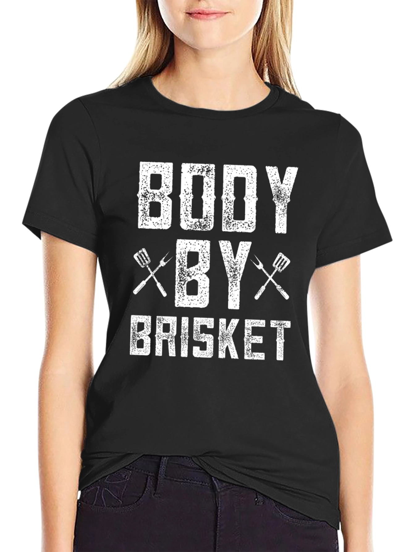 Body by Brisket Black Graphic Tee
