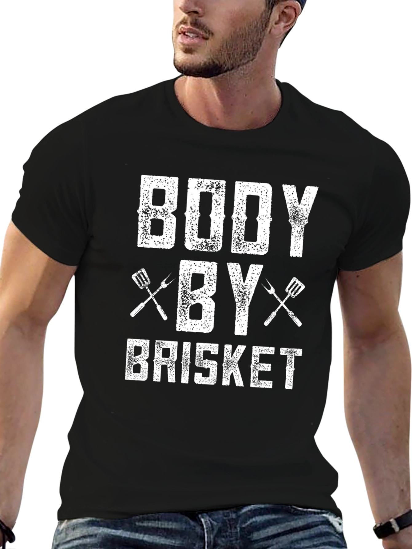 Body by Brisket Black Graphic Tee