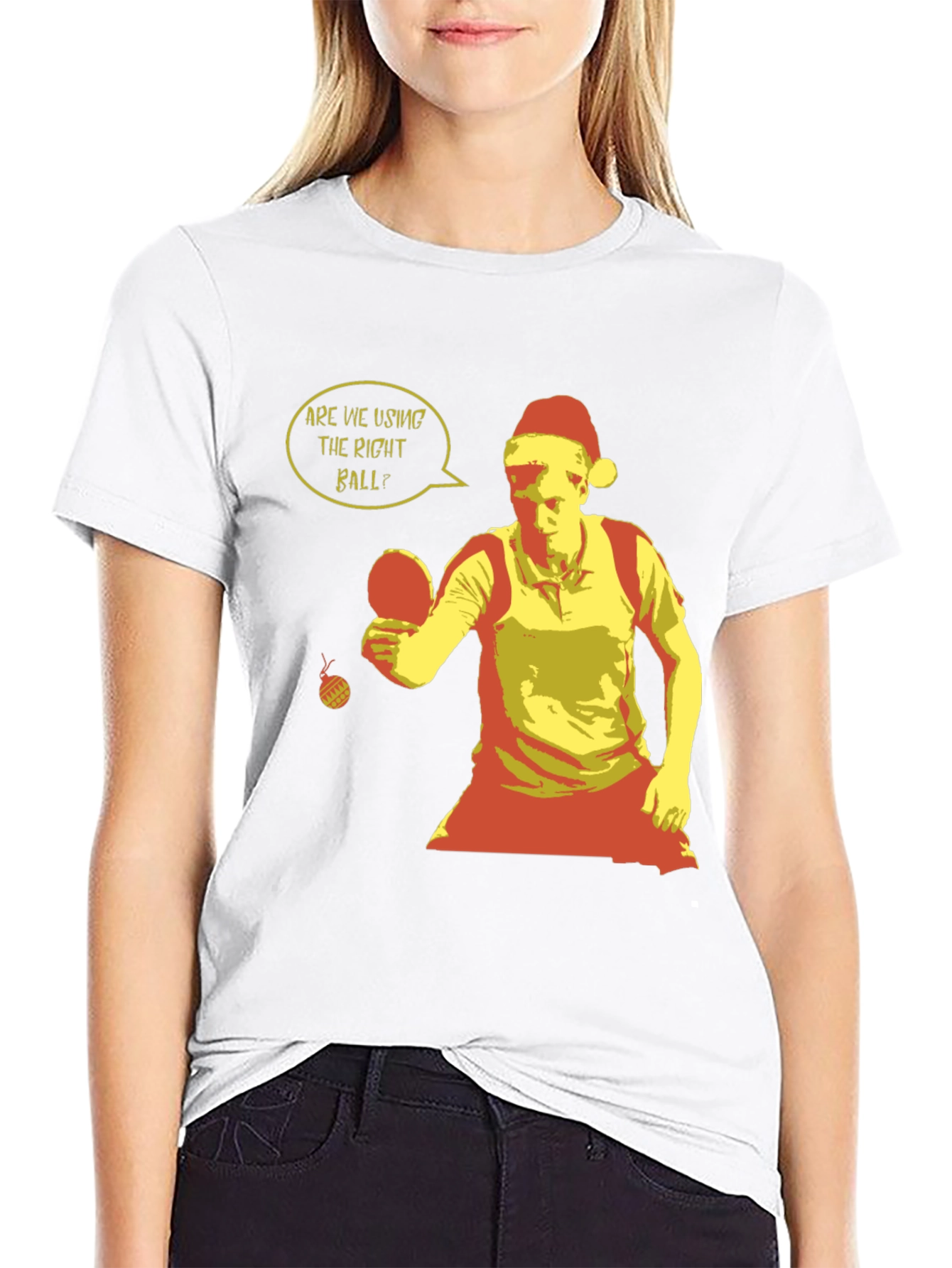 Festive Ping Pong T-Shirt - Holiday Table Tennis Apparel