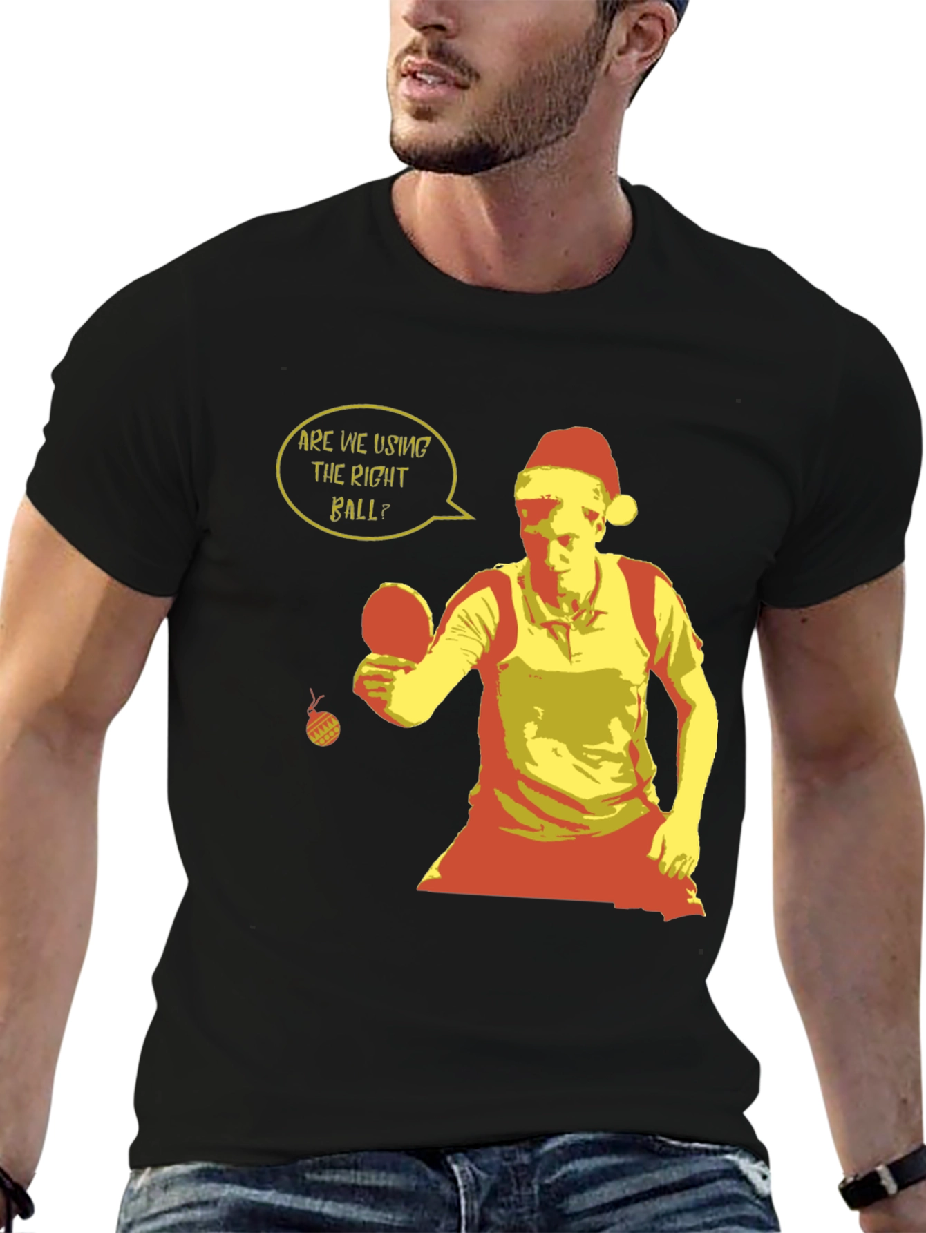 Festive Ping Pong T-Shirt - Holiday Table Tennis Apparel
