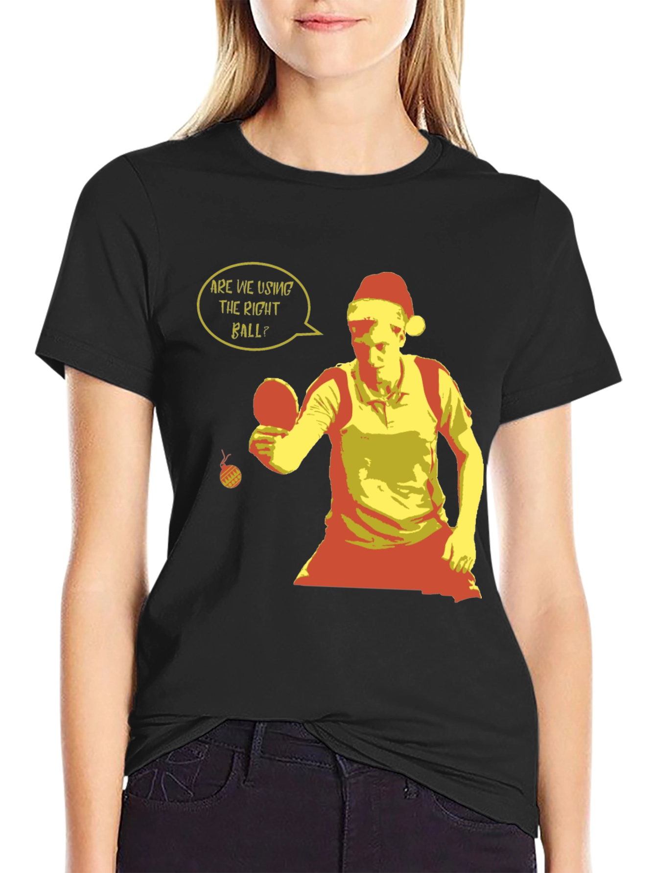 Festive Ping Pong T-Shirt - Holiday Table Tennis Apparel