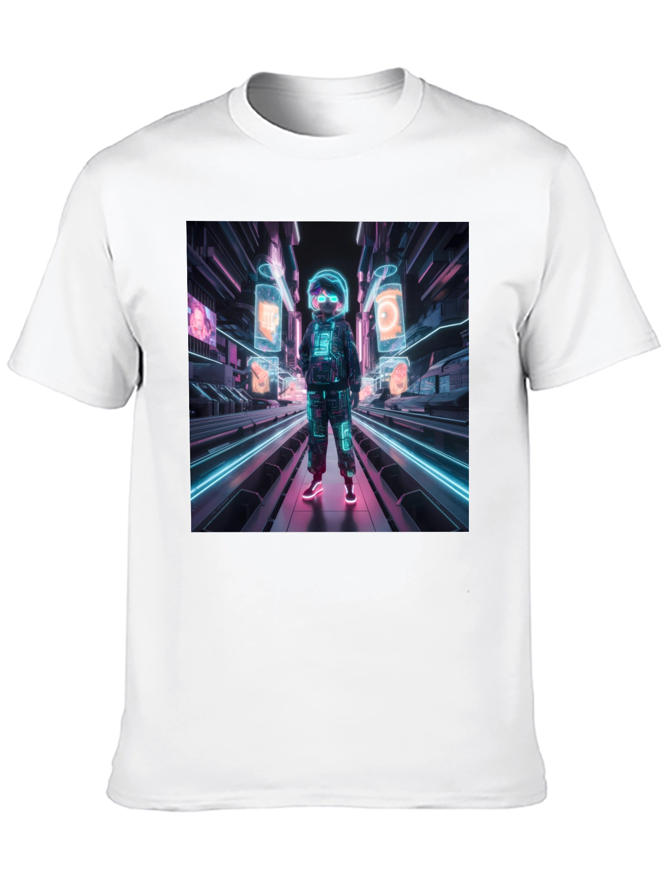 Cyberpunk Neon Kids T-Shirt