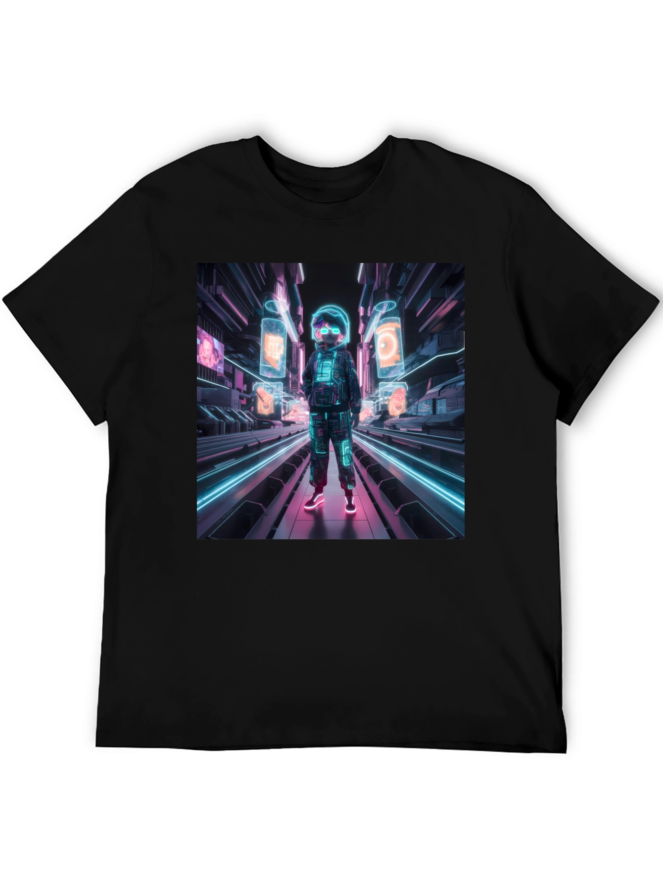 Cyberpunk Neon Kids T-Shirt