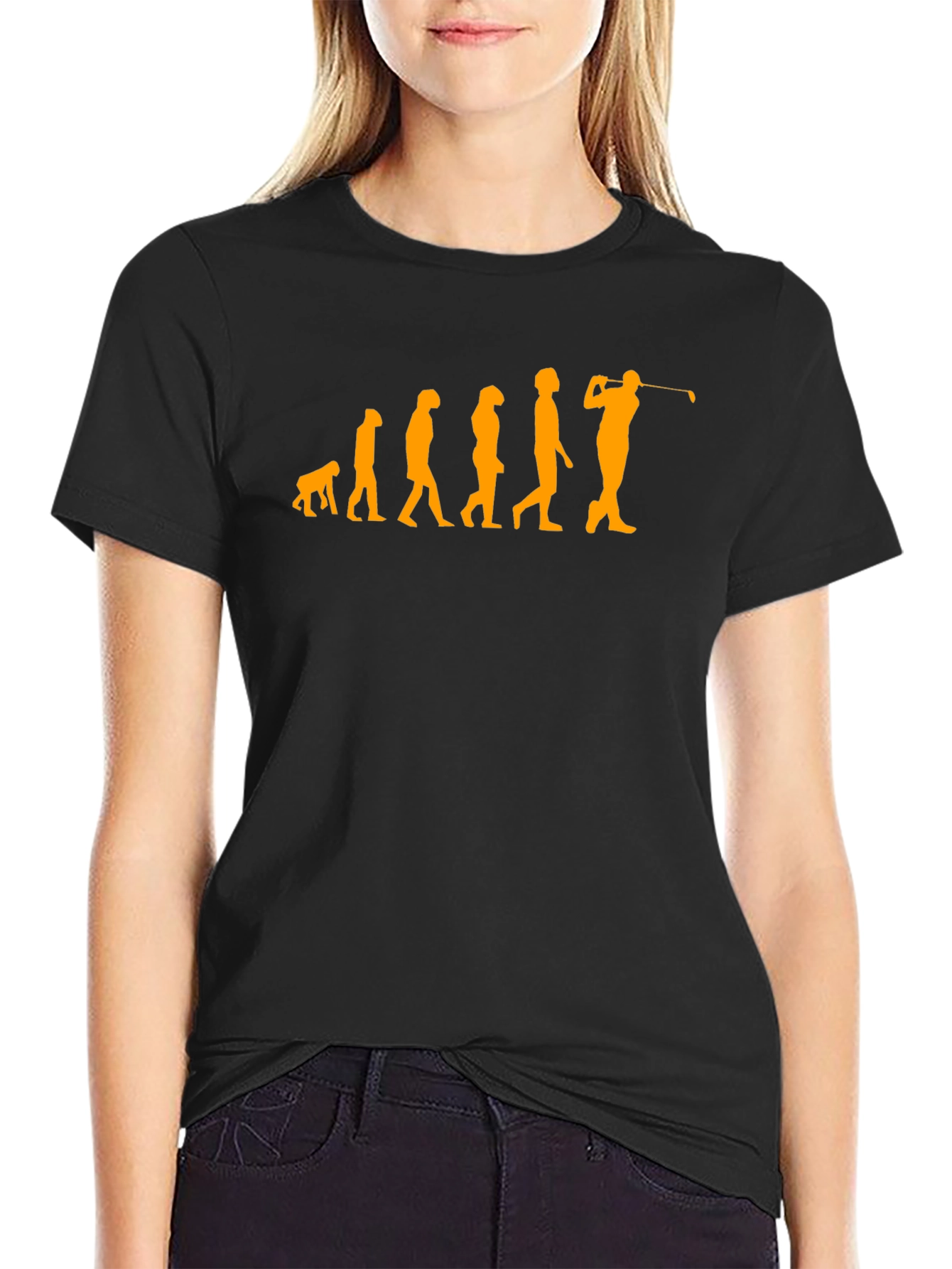 Golf Evolution T-Shirt - Black Cotton Tee