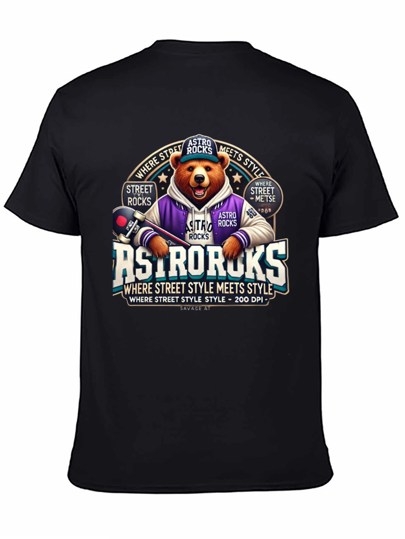 Astro Rocks Bear Graphic T-Shirt