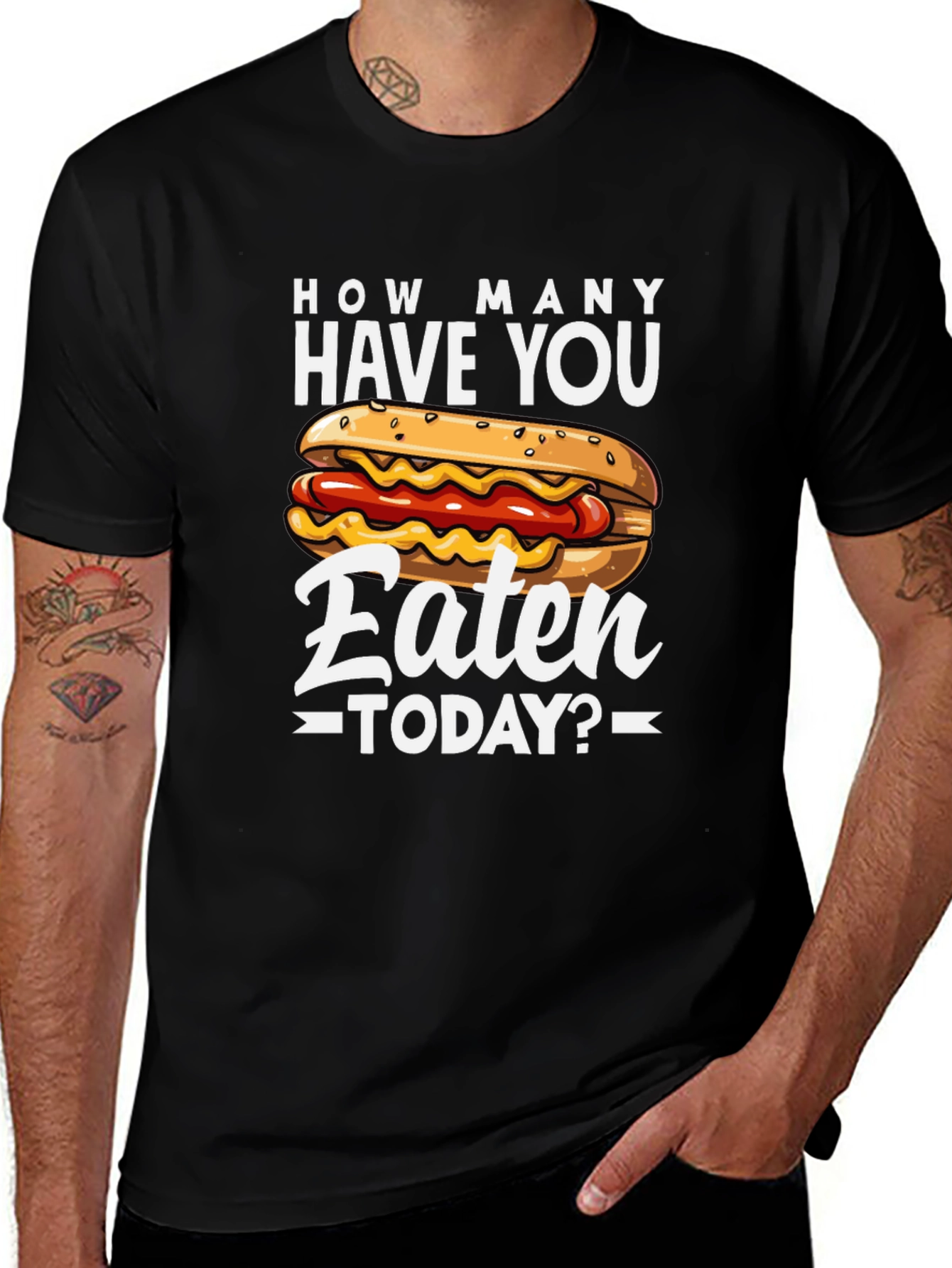 Hot Dog Graphic T-Shirt - Funny Foodie Tee