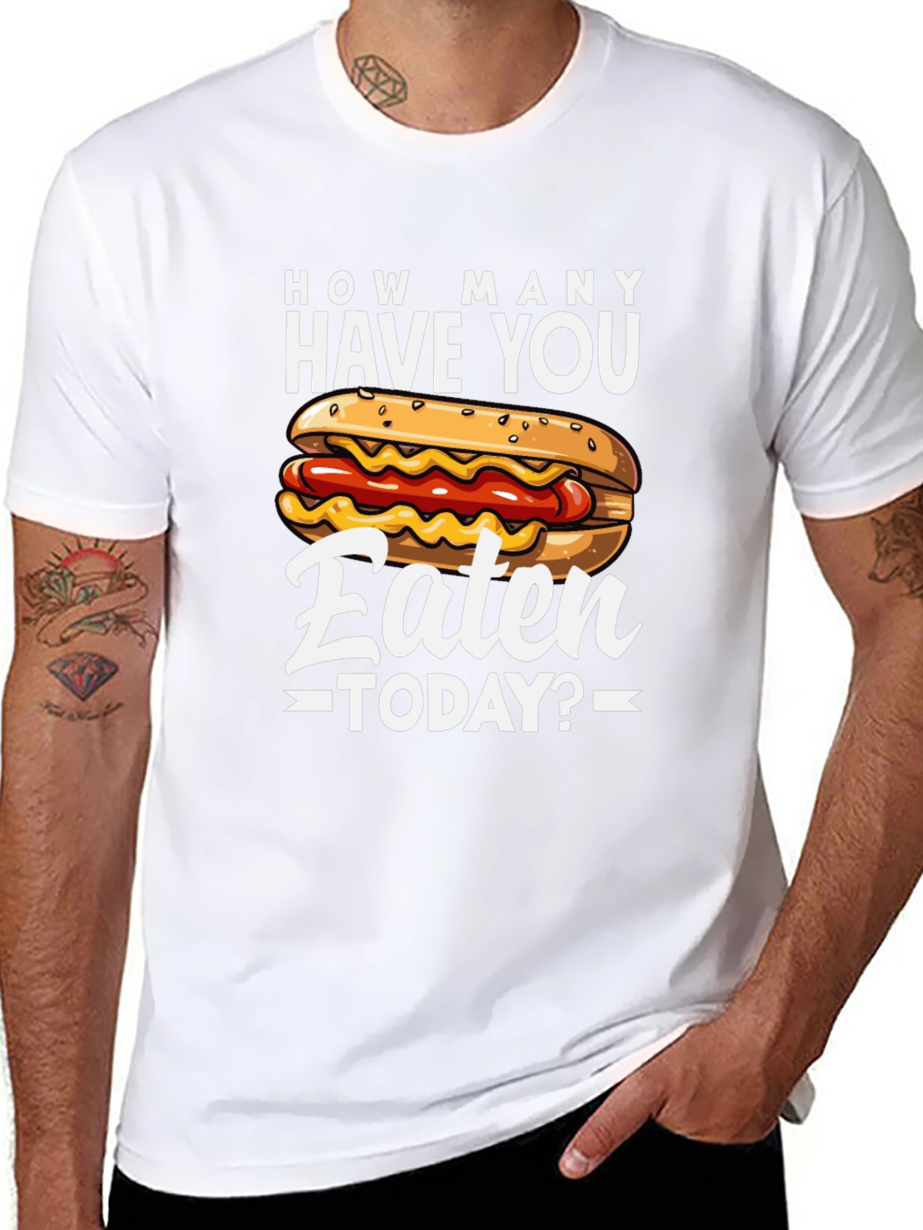 Hot Dog Graphic T-Shirt - Funny Foodie Tee
