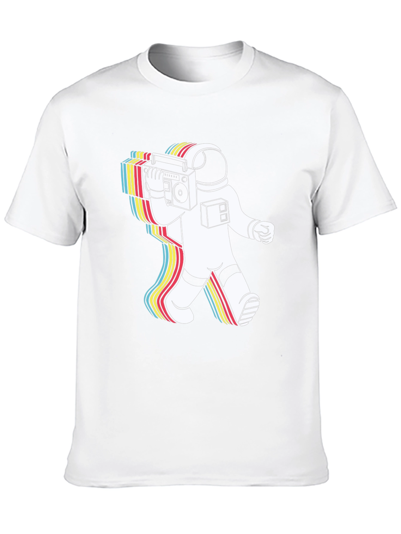 Retro Astronaut Boombox Graphic Tee
