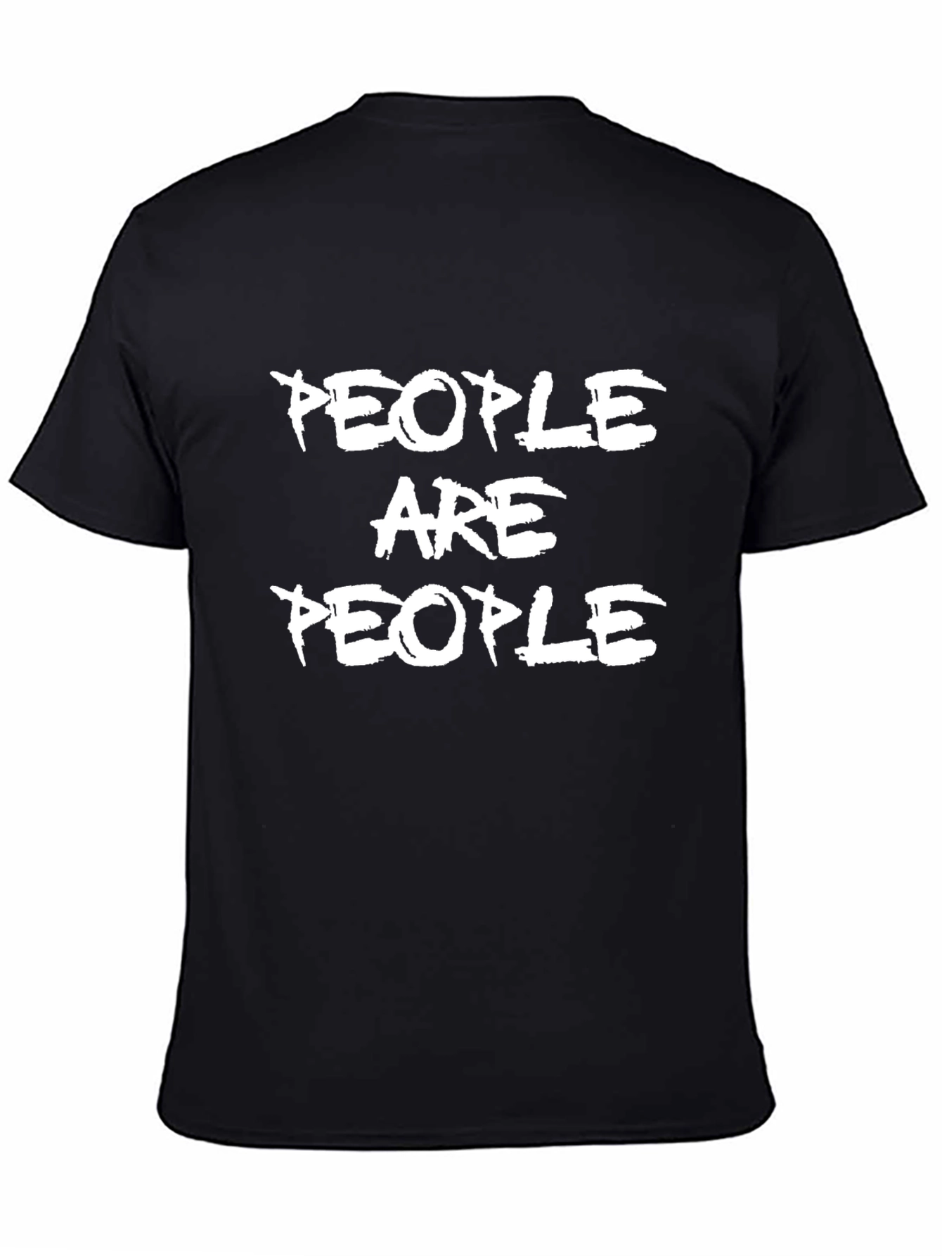 People Are People Graphic Tee - Black Cotton Blend