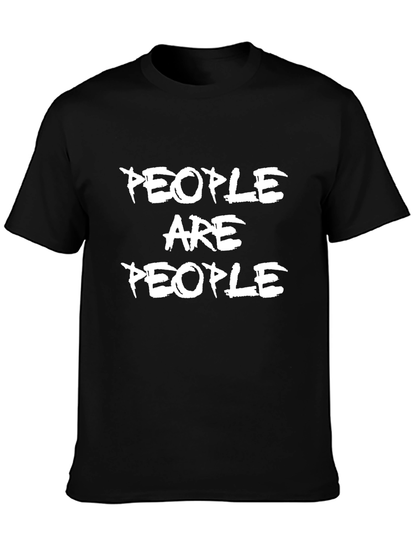 People Are People Graphic Tee - Black Cotton Blend