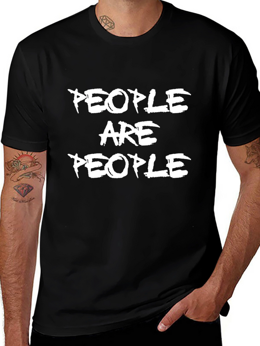 People Are People Graphic Tee - Black Cotton Blend