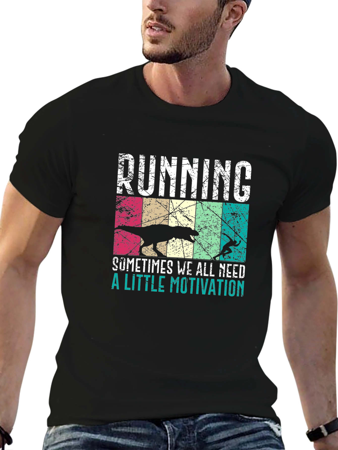 Running Dinosaur Motivation T-Shirt