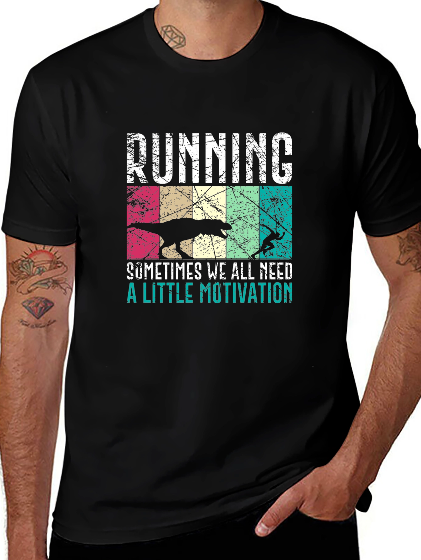 Running Dinosaur Motivation T-Shirt