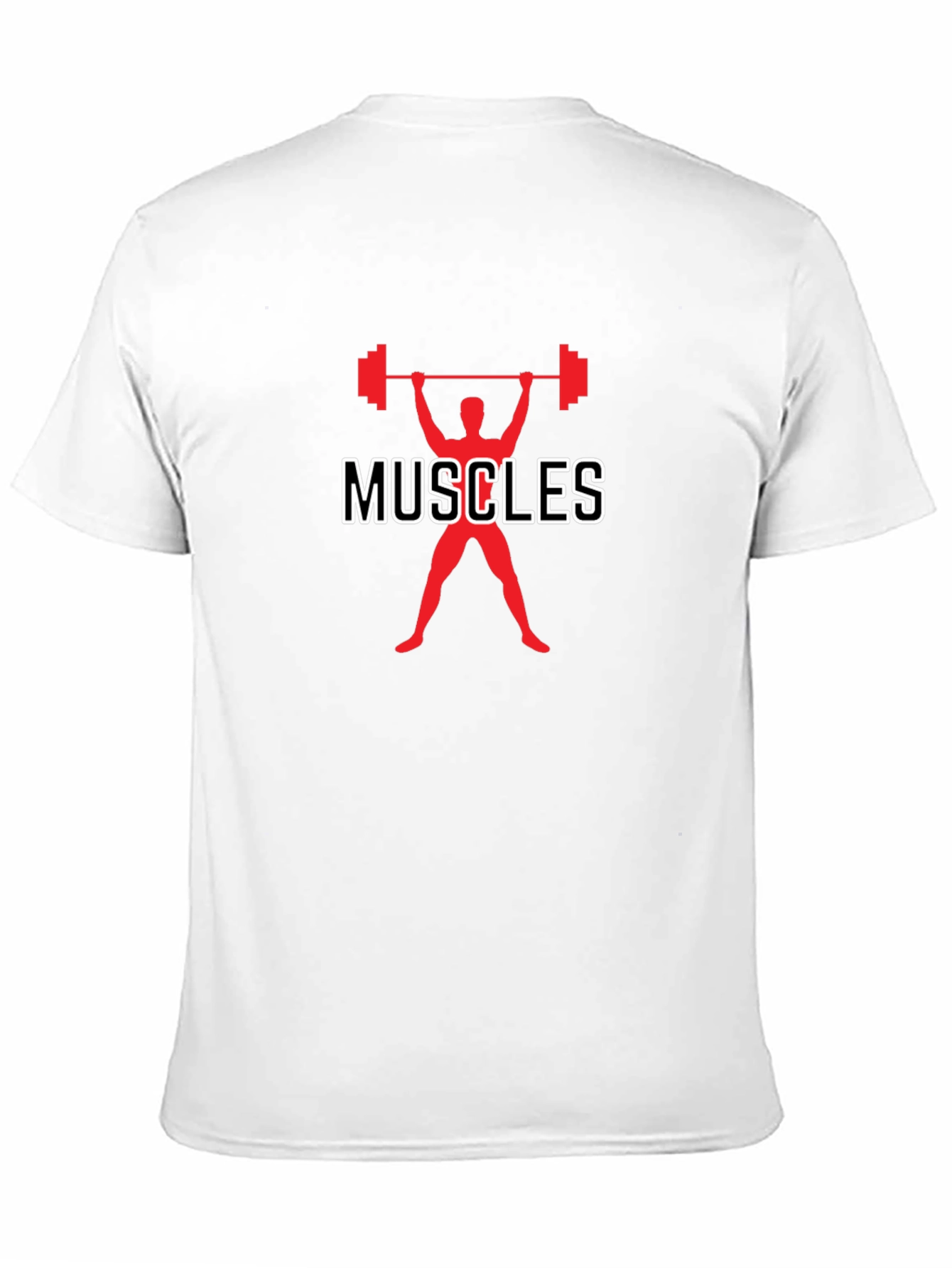 Muscles Graphic Tee - Black Cotton Gym Shirt
