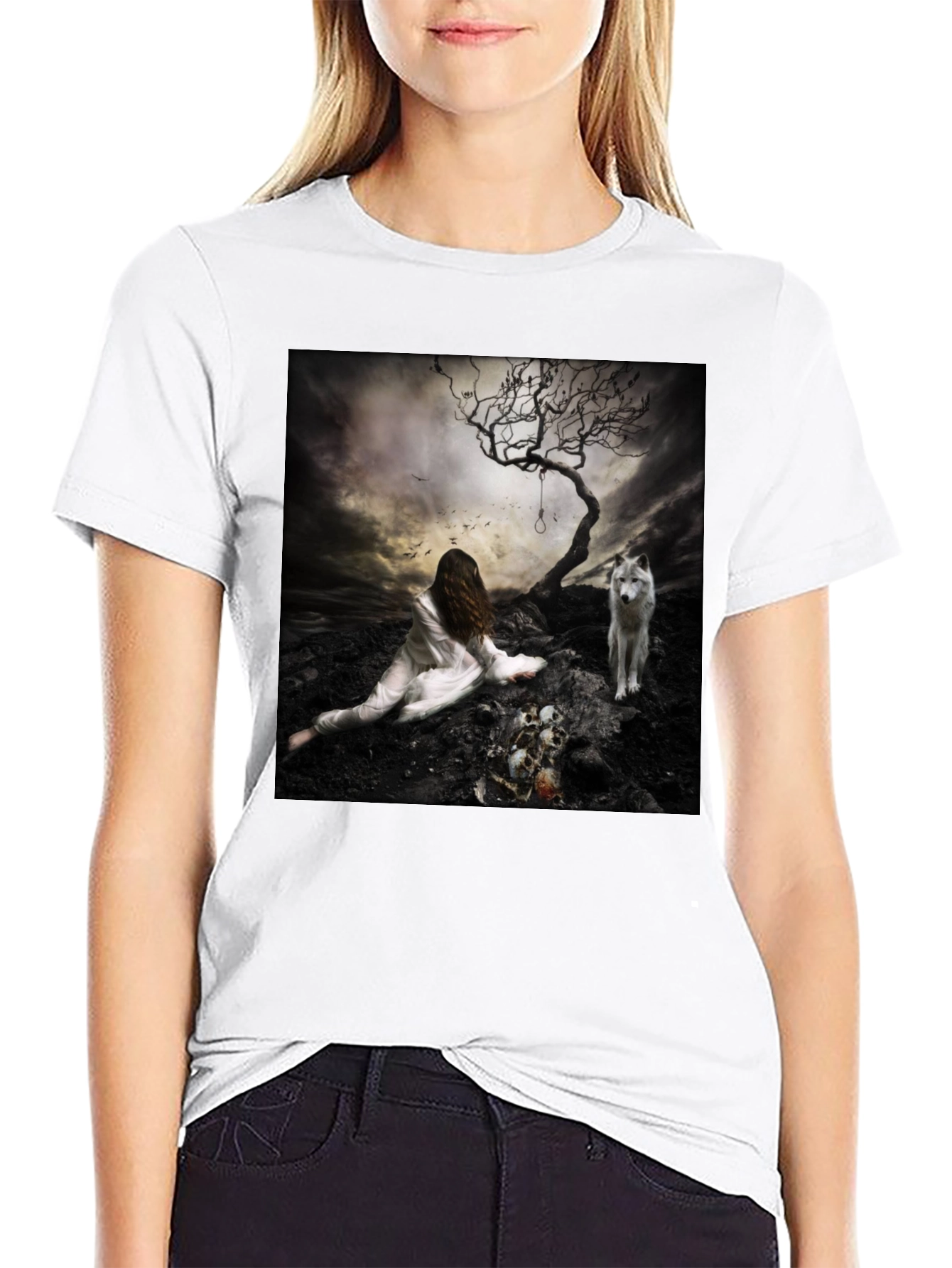 Dark Fantasy Graphic Print Tee